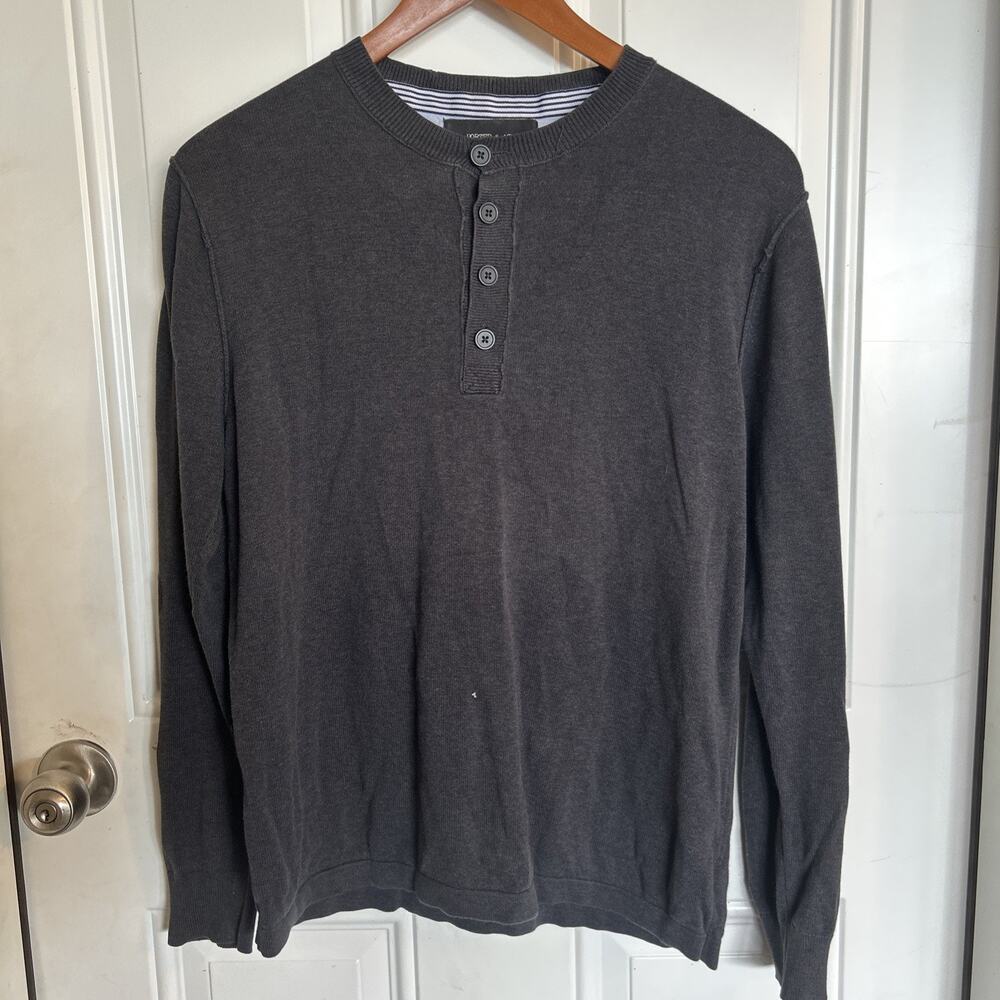 Porter & Ash London Men’sPullover Sweater Shirt Casual Size Medium Charcoal Grey
